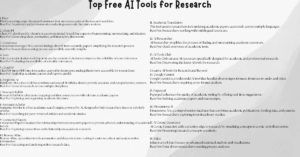 Top Free AI Tools for Research: Revolutionizing the Way We Explore Knowledge