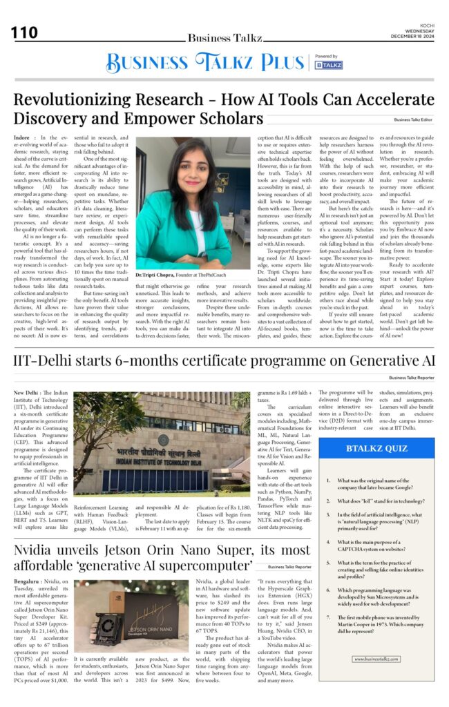 Founder Dr. Tripti Chopra